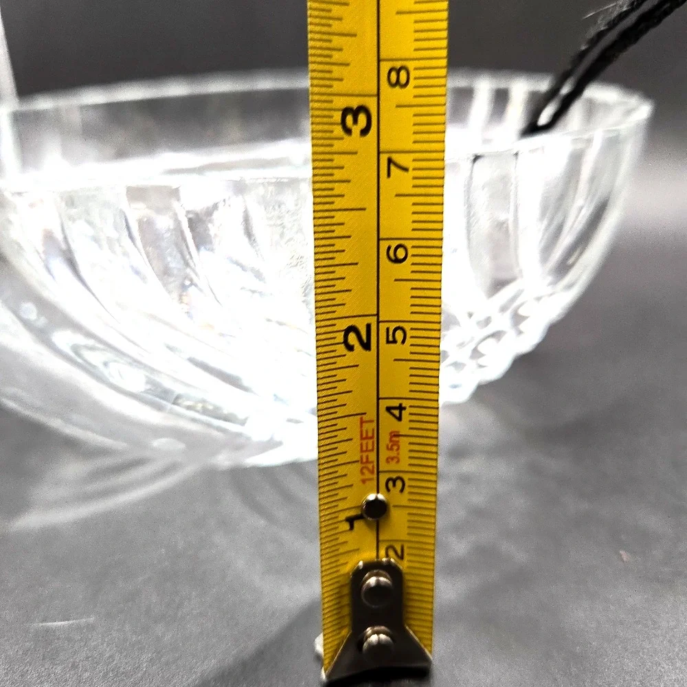 Vintage Clear Glass Oval Divided Relish Candy or Nut Dish Scalloped Ribbed Swirl